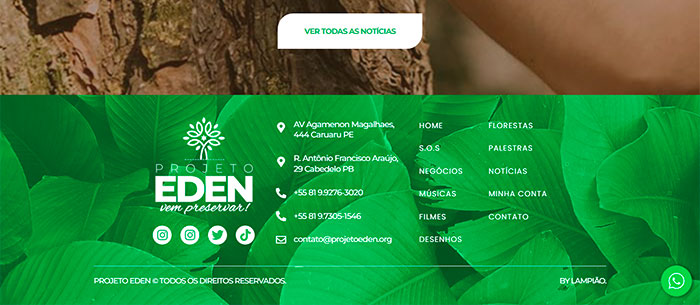 Projeto Eden – Web Design - Felipe Rocha - Design